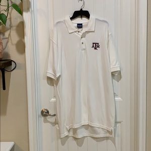 Texas A&M white polo